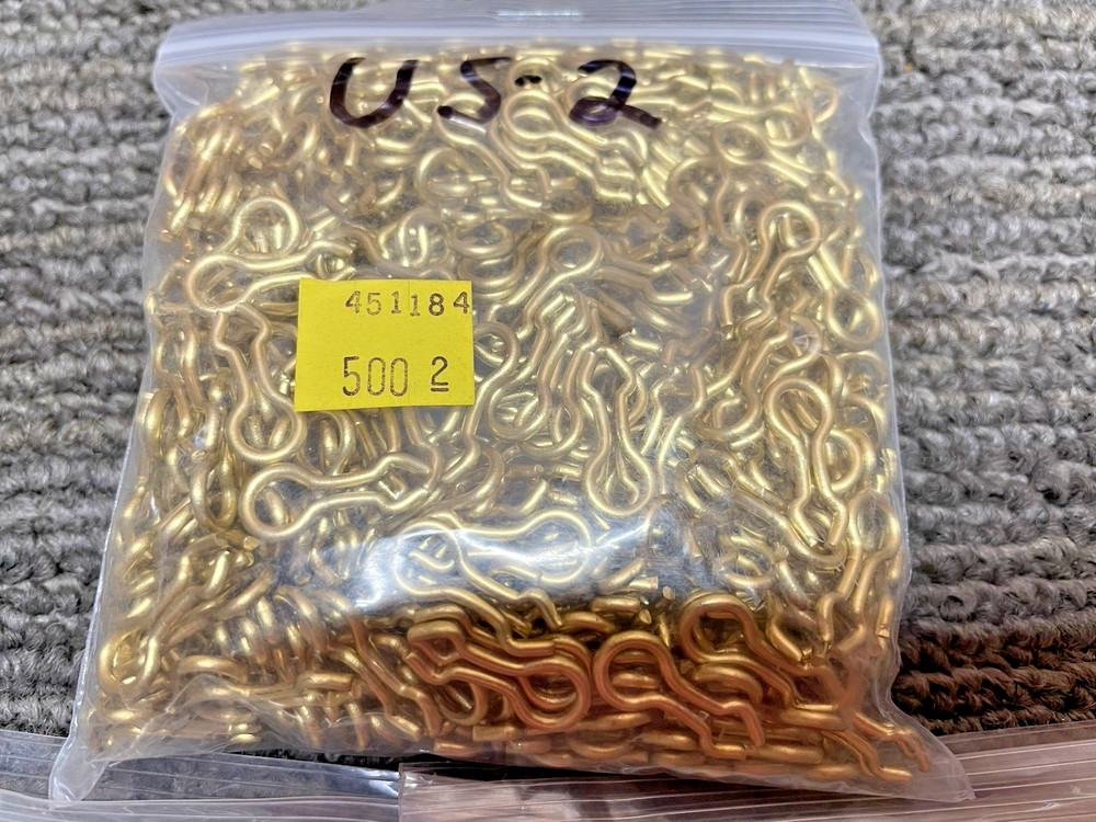 Quantity 500  US-2 Brass Sinker Eyelets for Sinkers