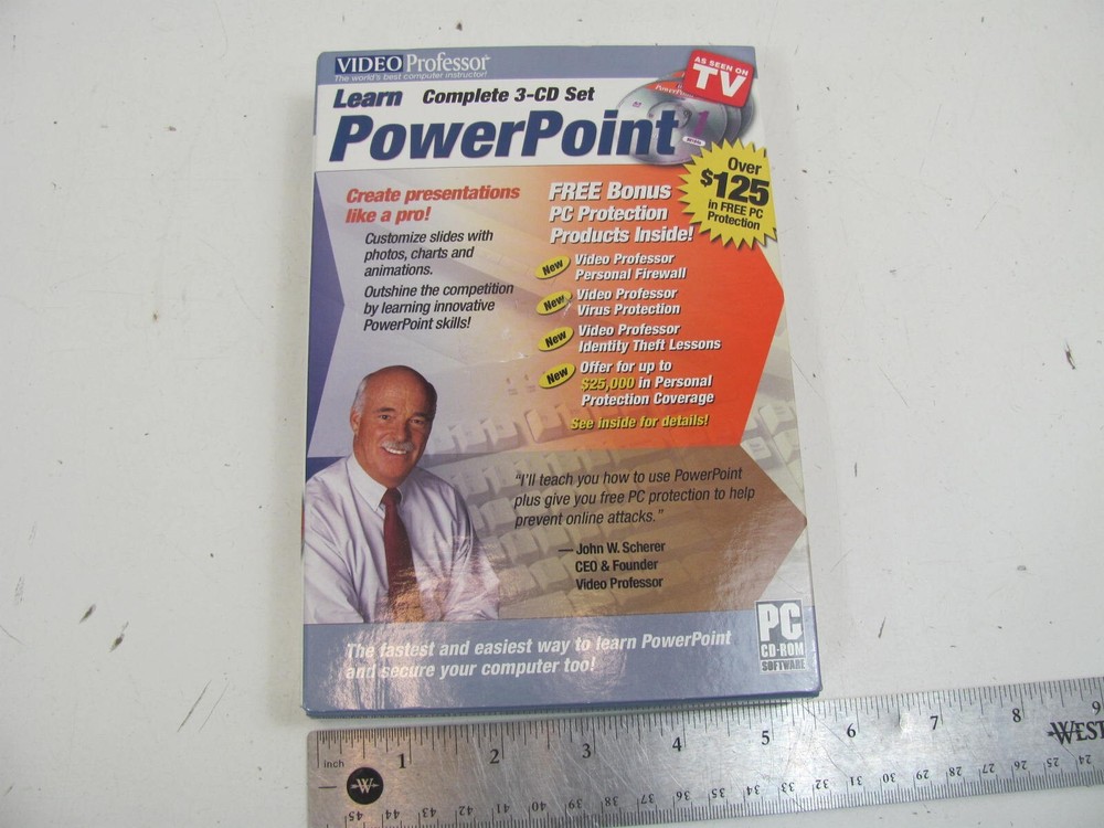 Video Professor Learn PowerPoint Complete 3 DVD Set, 2002-2003-2007