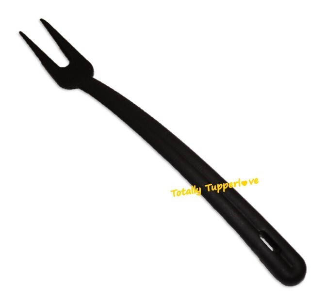 Tupperware E-Series Fork 15" Long Serving Utensil Black NEW