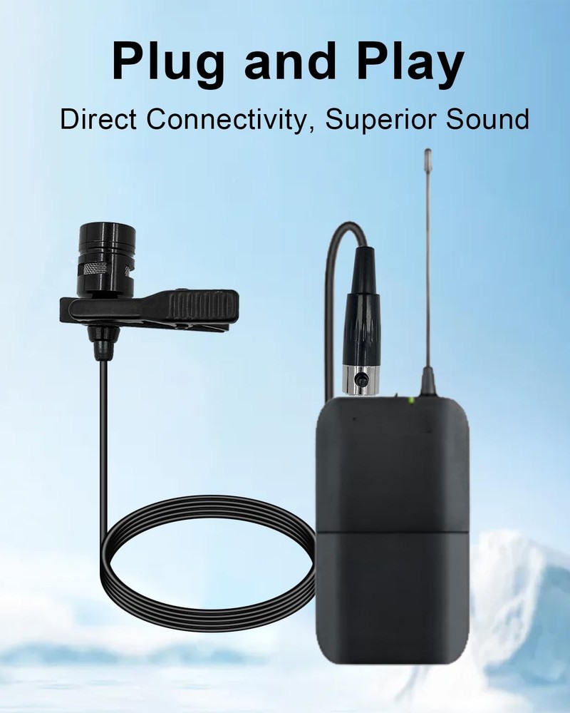 Lavalier Lapel Microphone Unidirectional Condenser Mic Microphone Mini XLR TA...