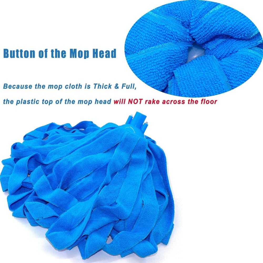 Microfiber Cloth String Mop Head Refill, Loop End Screw On Mop Head Compatibl...