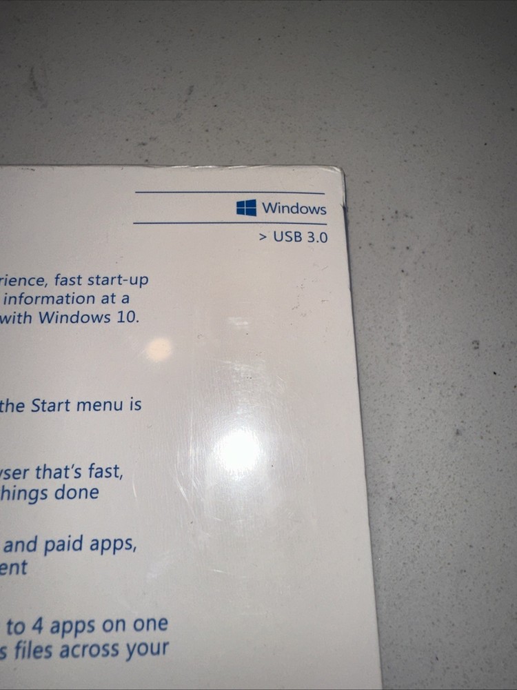 Microsoft Windows 10 Home KW9-00016 32-bit 64-bit USB 3 Complete #2