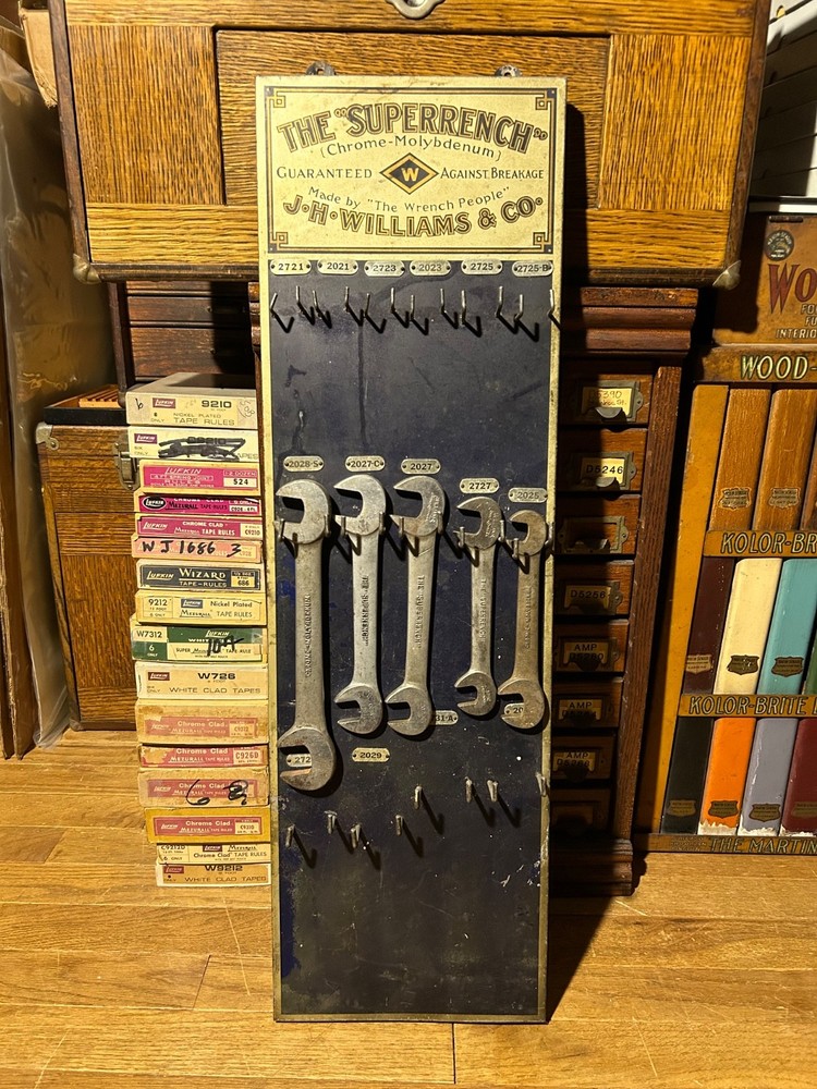 VINTAGE JH WILLIAMS TOOL DISPLAY