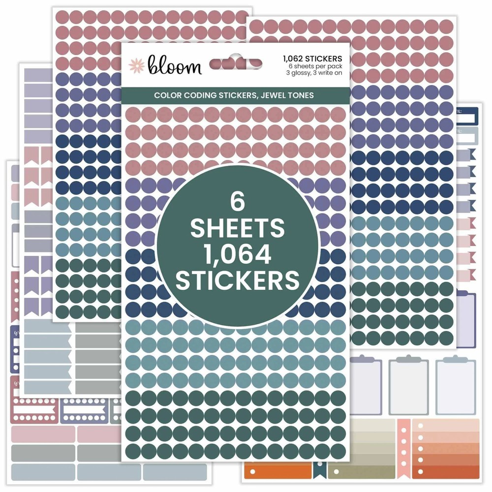 Planner Stickers | Color Coding – Jewel Tones
