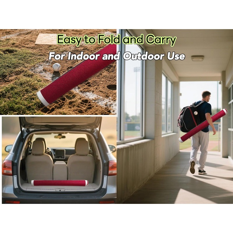 Baseball and Softball Hitting Mat for Batting Stance Practice