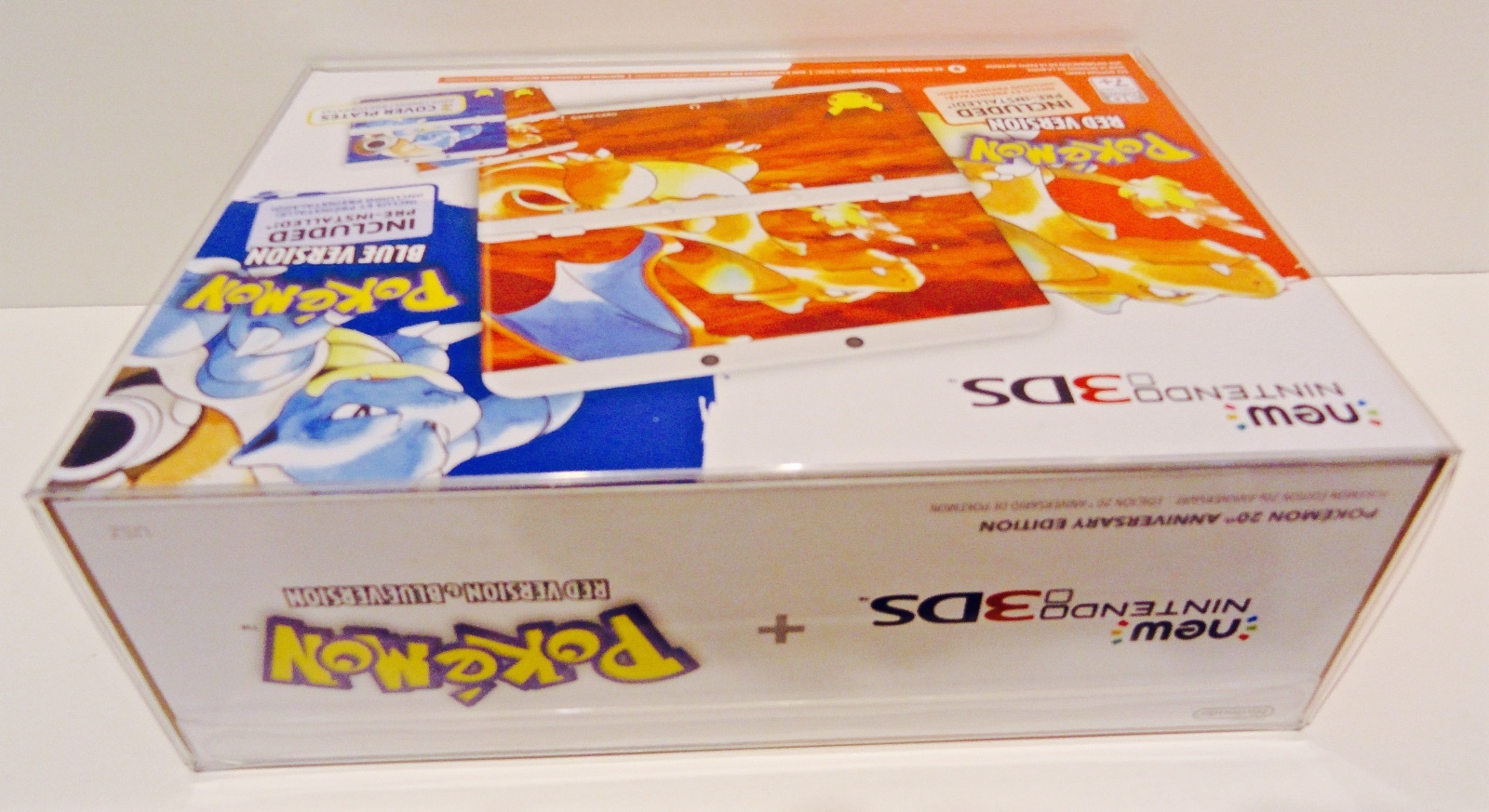 1 Box Protector For POKEMON NINTENDO 3DS 20th ANNIVERSARY Clear Display Case