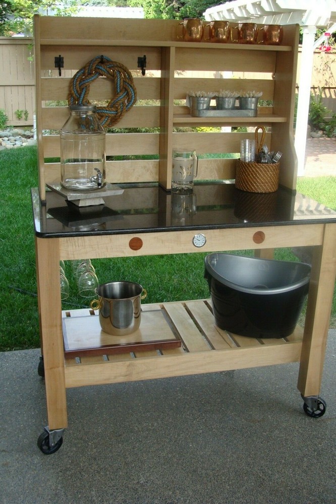 Serving Cart (Maple/Granite)