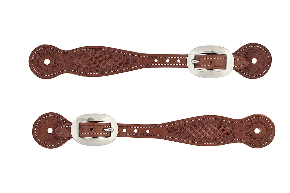 Weaver Leather Basketweave Thin Spur Strap BR