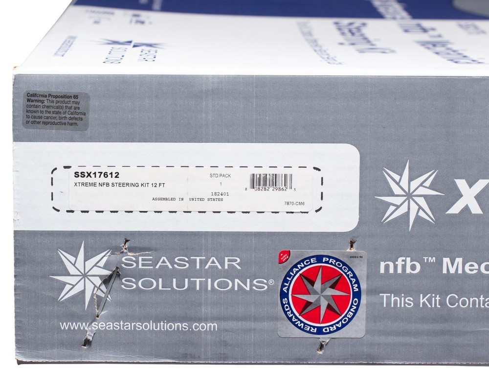 12ft SeaStar Xtreme NFB No Feedback Mechanical Rotary Steering Kit Single Cable