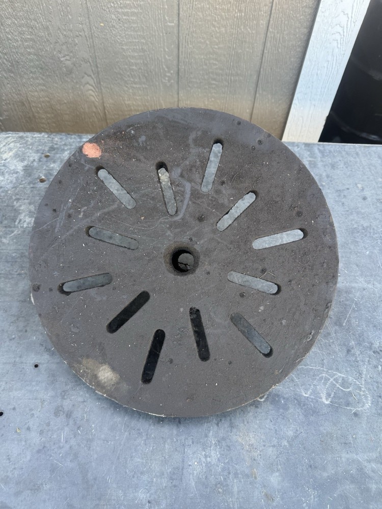 Large Antique Round Drill Press Work Table