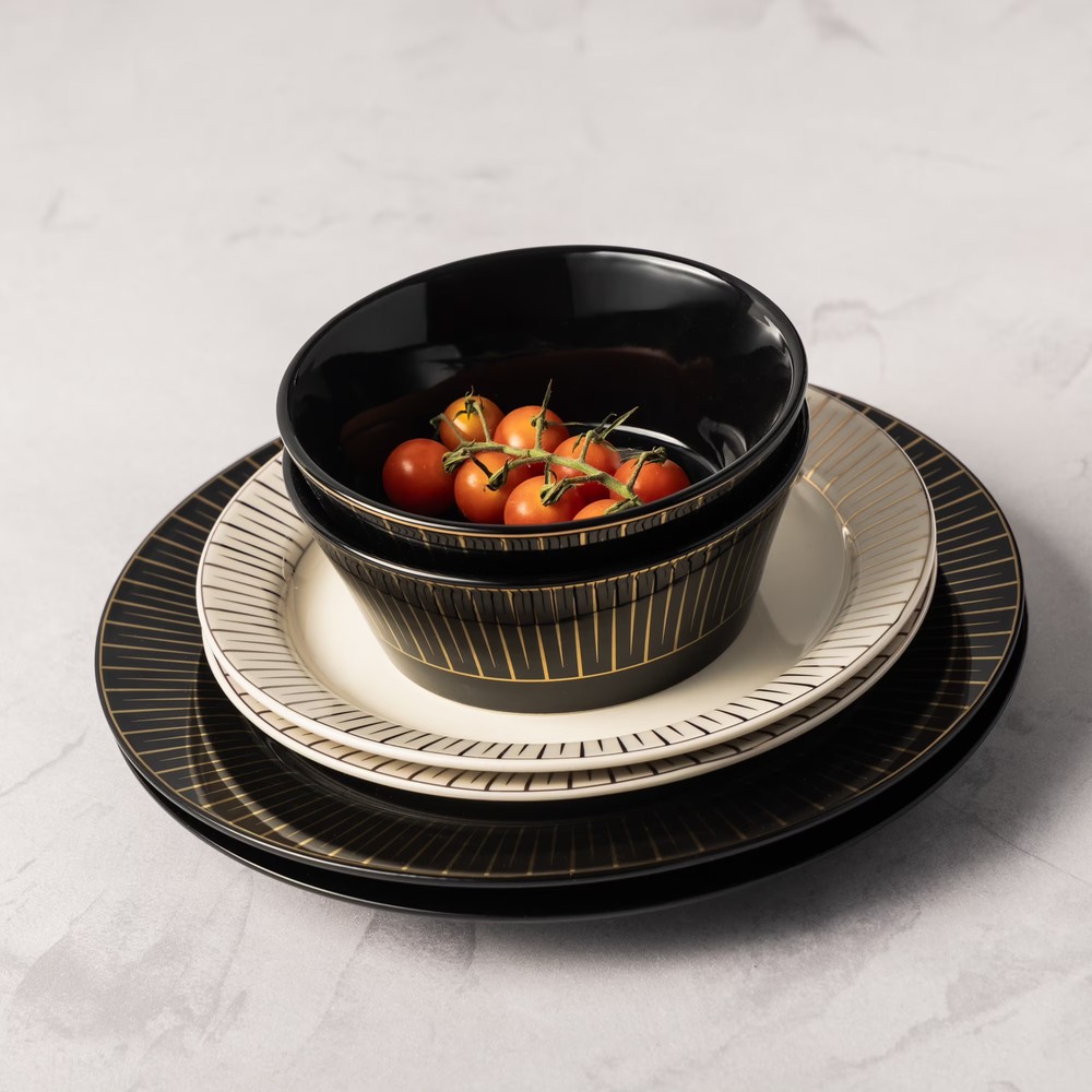 Thyme & Table Maison 12-Piece Ceramic Dinnerware Set