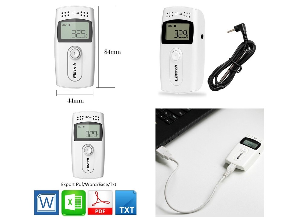 Elitech RC4 USB Temperature Data logger Datalogger Temp Recorder Internal Sensor
