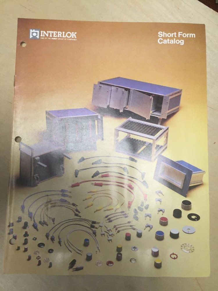 1981 Interlok Catalogs ~ Collet Knobs Cases Cabinets Panels Leads Card Frames