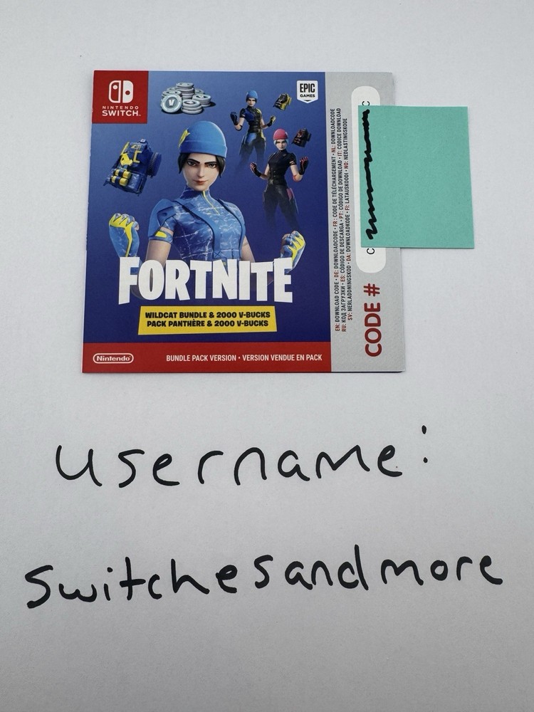 Fortnite Wildcat Bundle & 2000 V-Bucks (UNSCRATCHED, CODE ONLY)