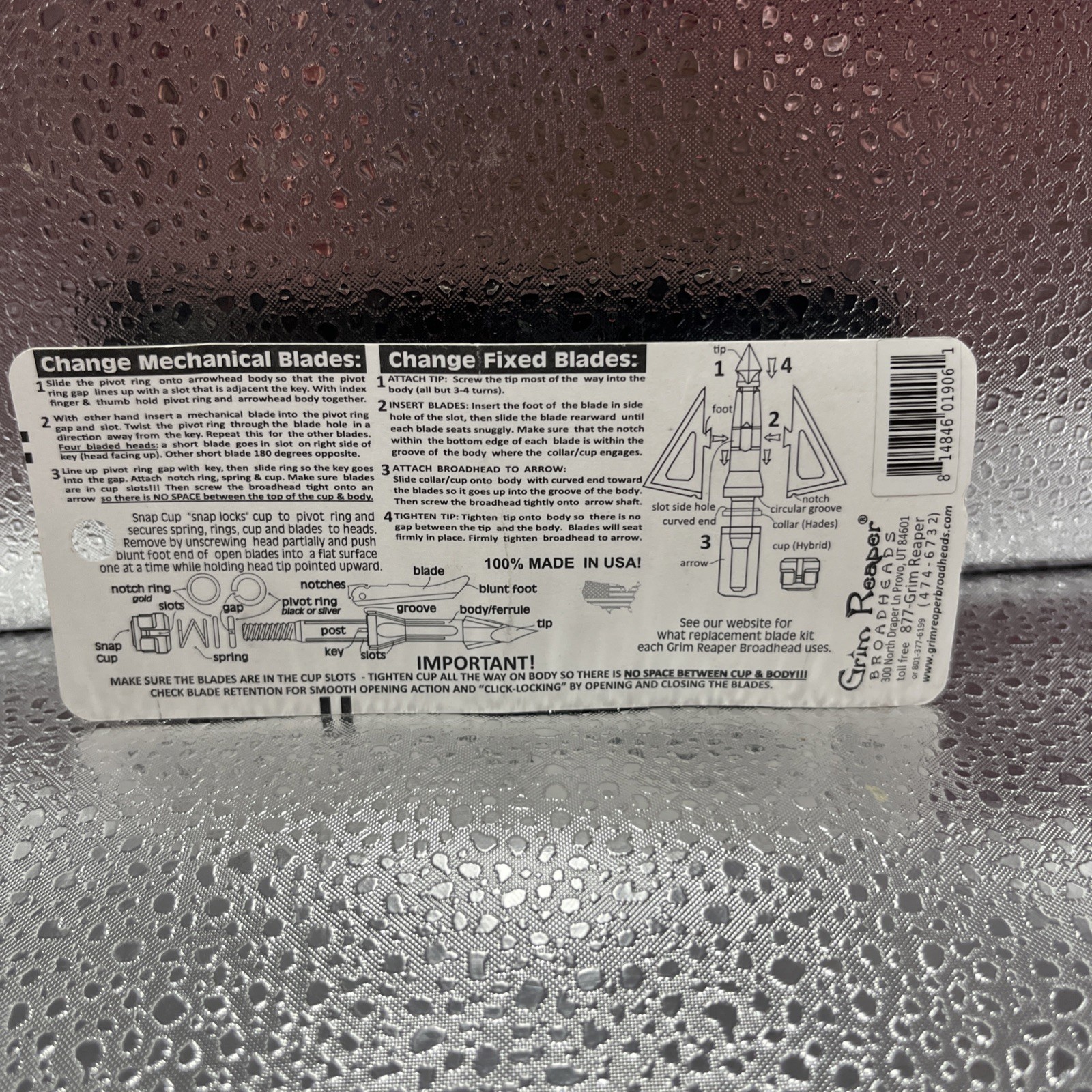 Grim Reaper Razor Tip/Razor Cut Replacement Blades - 85/100gr. - 1906