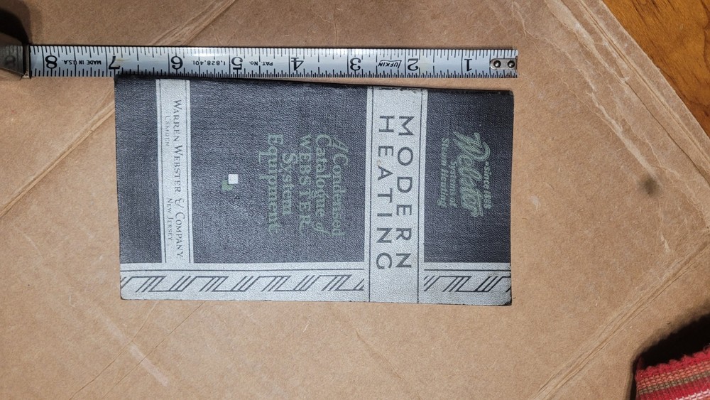 Antique Warren Webster Steam Fitting Catalog