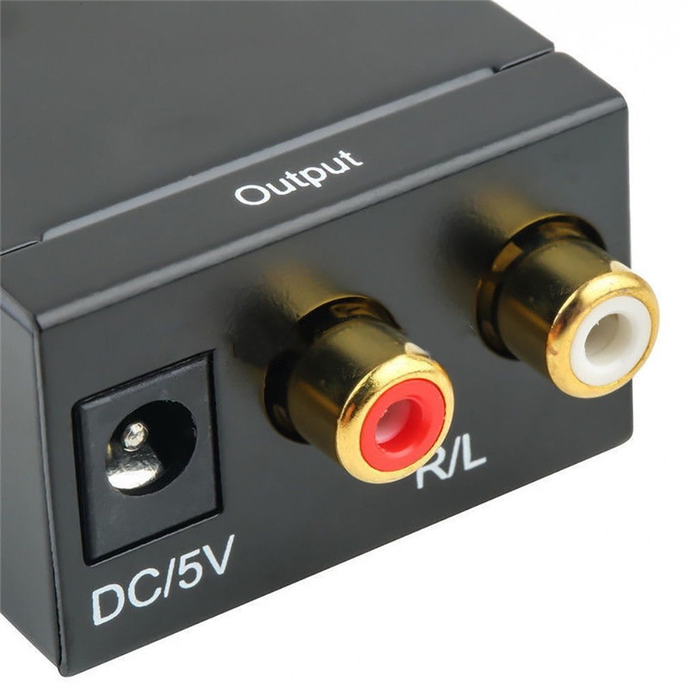 Digital Analog Audio Converter Adapter Amplifier Decoder Optical Fiber Coaxial q