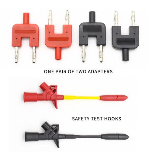 Multimeter Test Lead Tool Kit Car Electronic Connectors Cable Left Flat