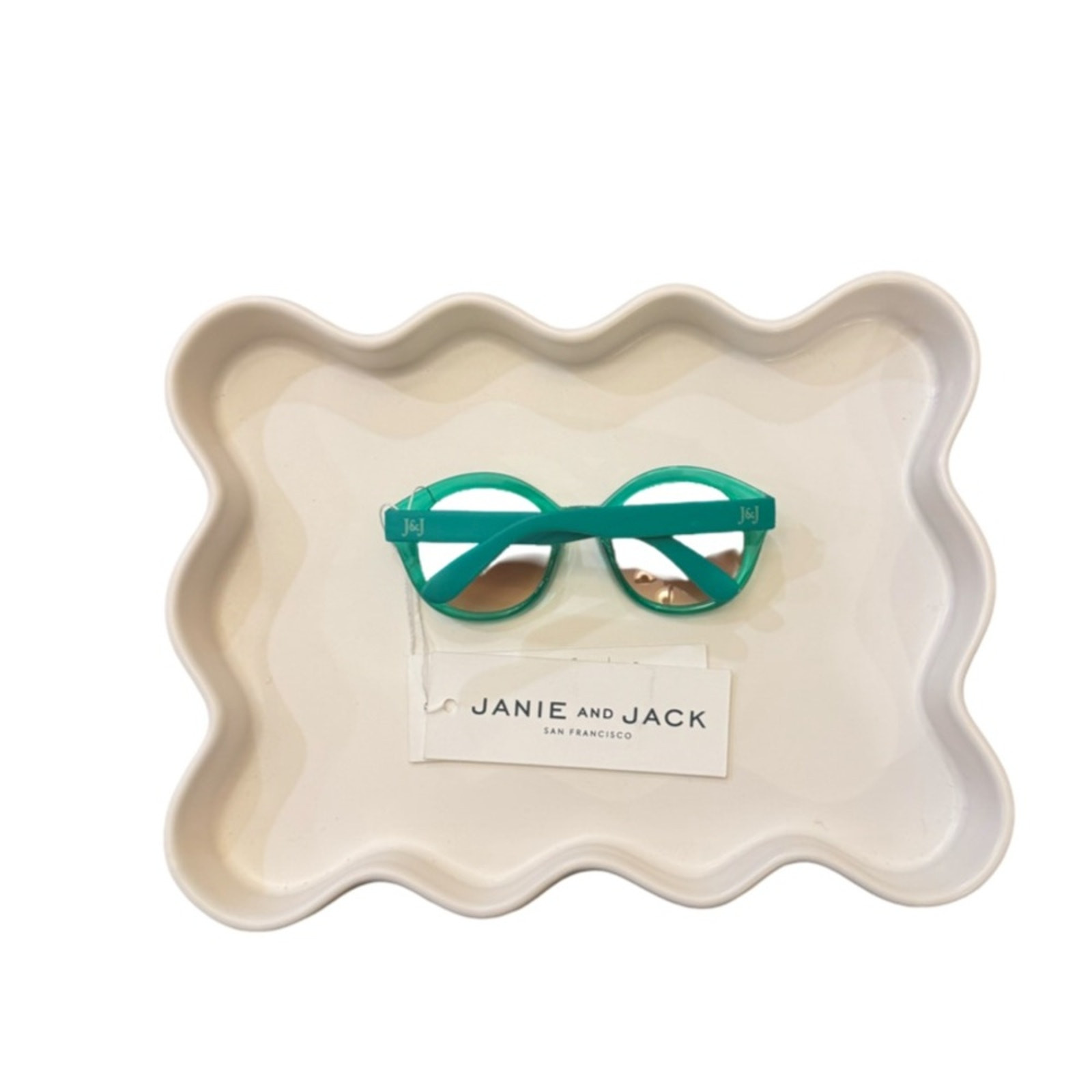 Janie And Jack Cat-Eye Green Tinted Sunglasses 0-2Y