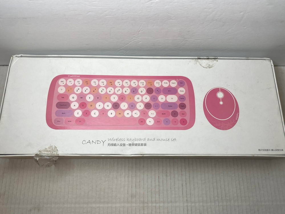 MOFFI Wireless keyboard mouse set Candy 2.4G • Pink