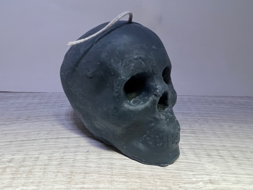 Halloween skull candle decoration