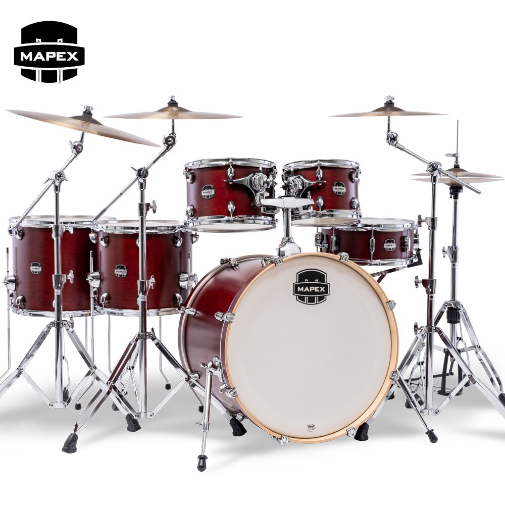 Mapex Mars Maple 6PC 22" Studioease Drum Shell Pack Merlot Satin MM628SFUWI