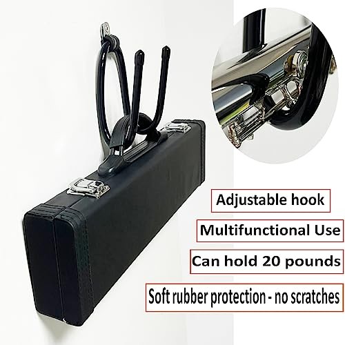 2 Pack Universal Flute Hanger - Wall Mount Hook Stand Storage Display Rack -