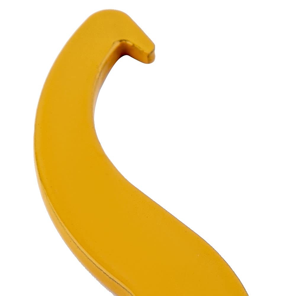 2 PCS Universal C Spanner Hook Wrench Set Coilover Spring Tool Steel Yellow