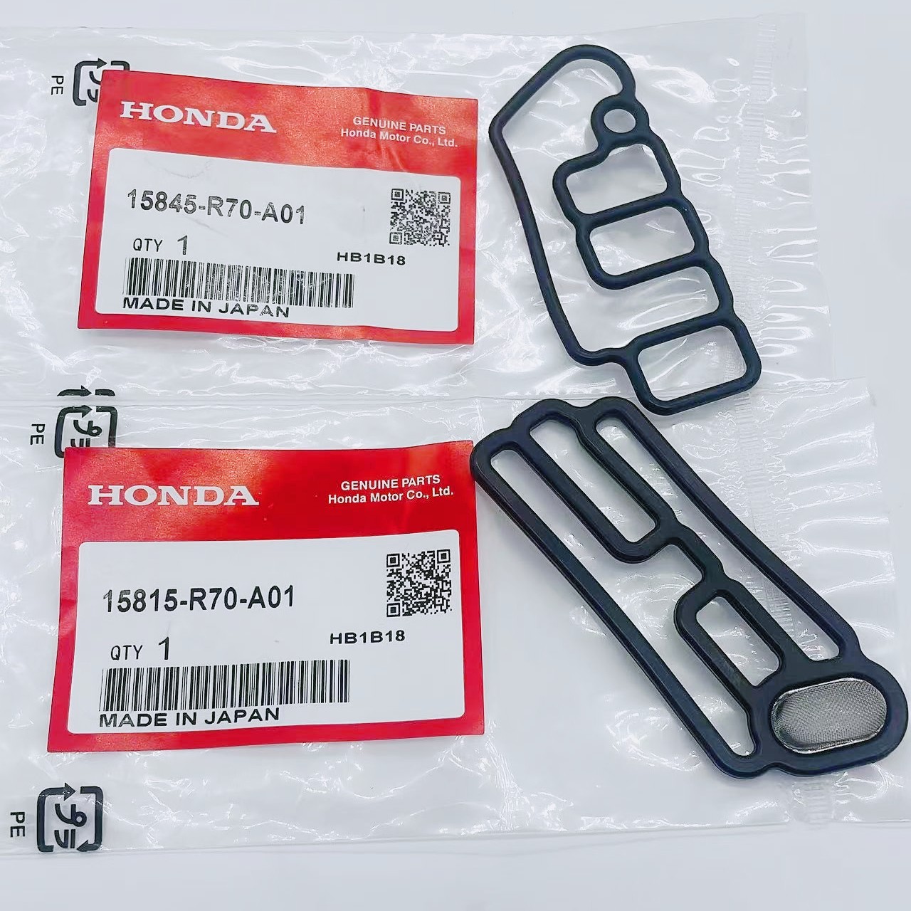 OEM 2 sets Cylinder Head Solenoid Gasket VTEC 15845R70A01 15815R70A01 For Honda
