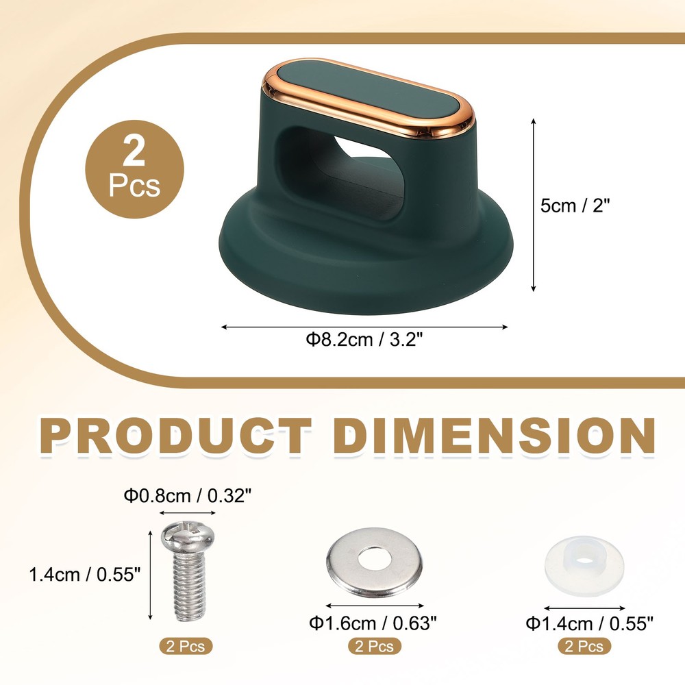 2 Pcs Replacement Pot Lid Handle, Heat-Resistant Handle for Kitchen, Green