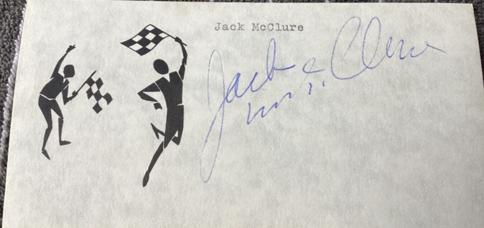 “Rocketman” JACK McCLURE Personally Autographed Signed NHRA DRAG RACING FreeShip