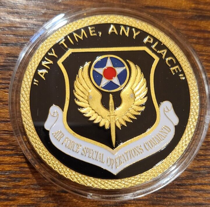 US Air Force Special Operations Command Challenge Coin - "Any Time, Any Place"