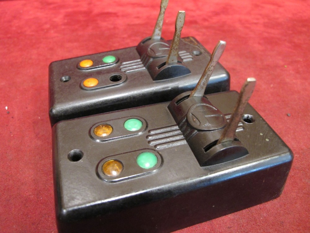 2 Lionel Post-War O/O27 Gauge Dual Switch Controllers...