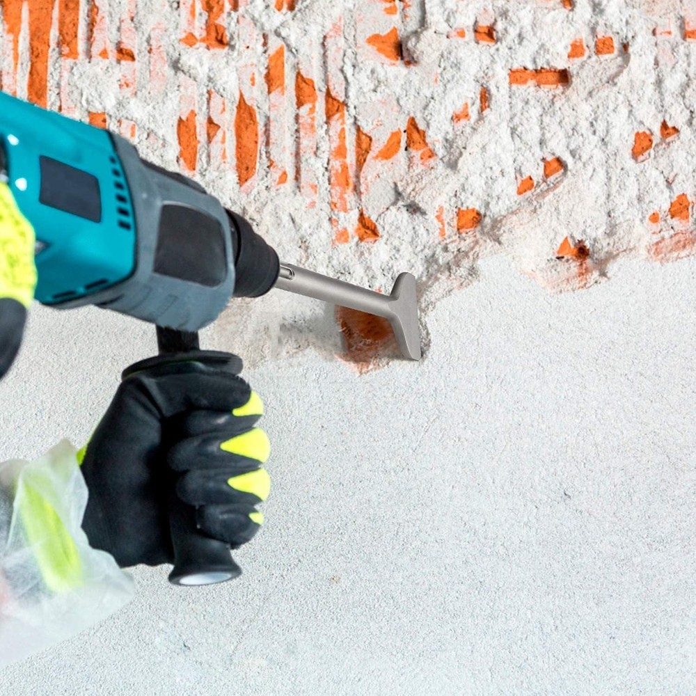 12-Inch SDS Max Compatible Scaling Chisel with Angled Design for Easy Handling