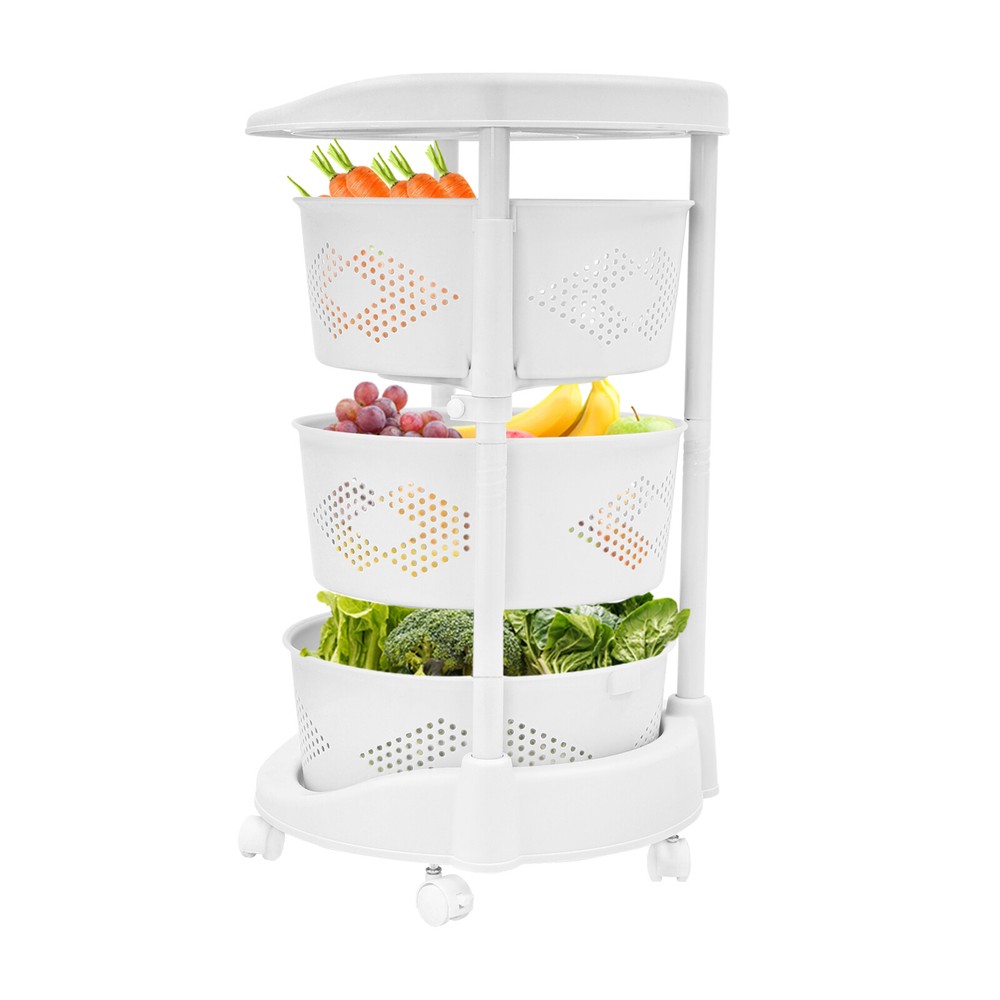 Multi-function Rotating Basket Cart Kitchen Bathroom Toy Shampoo Organizer