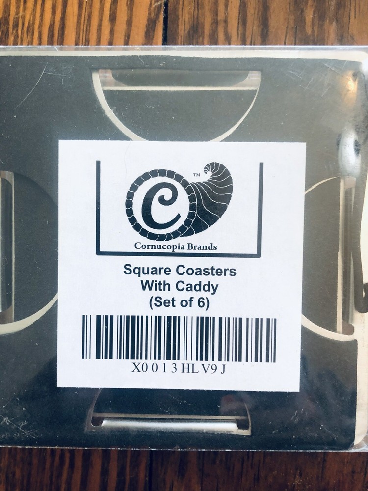 NEW 6pk Cornucopia Brands Square Coaster