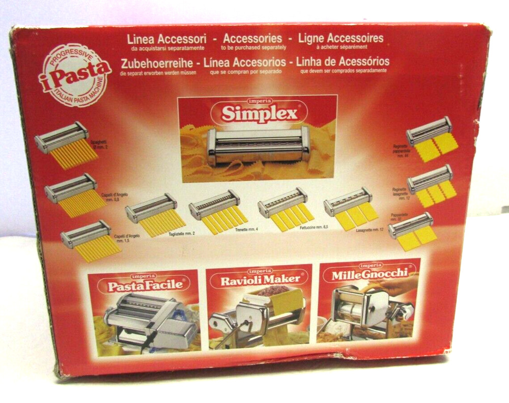 NEW Chrome IMPERIA dal 1932 PASTA MAKING PRESS MACHINE
