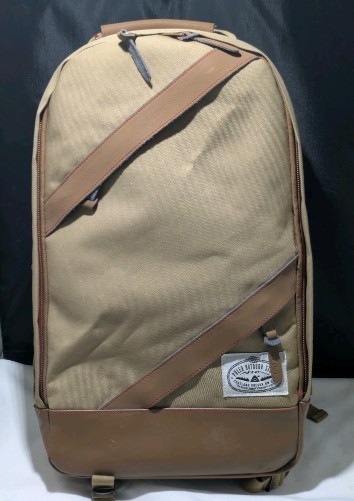 Poler Outdoor Stuff Camp Vibes Excursion Pack & Camera Insert Set In Khaki EUC