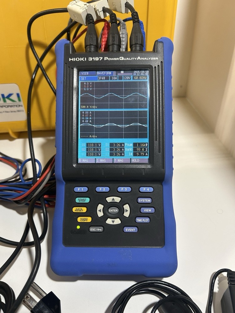 Hioki 3197 Three Phase HandHeld Power Quality Analyzer Meter