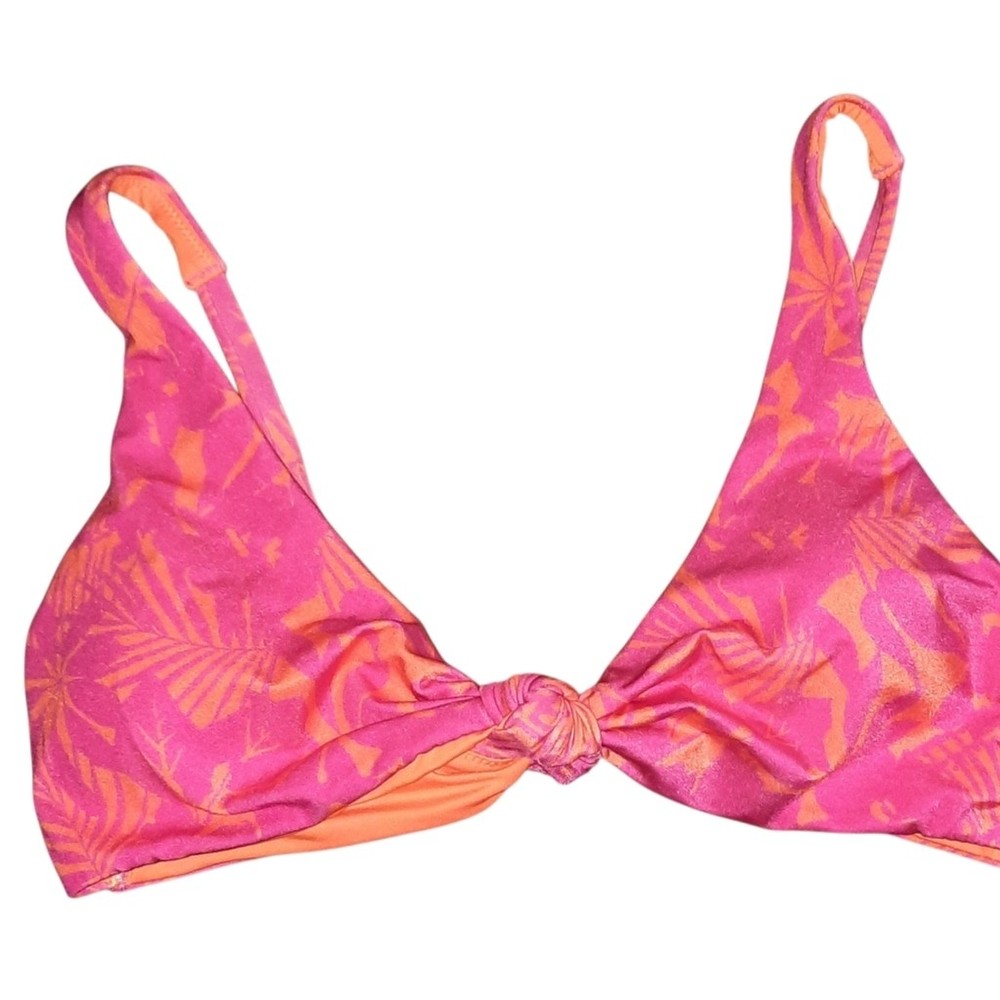 Pink and Orange Bikini Top Size Medium