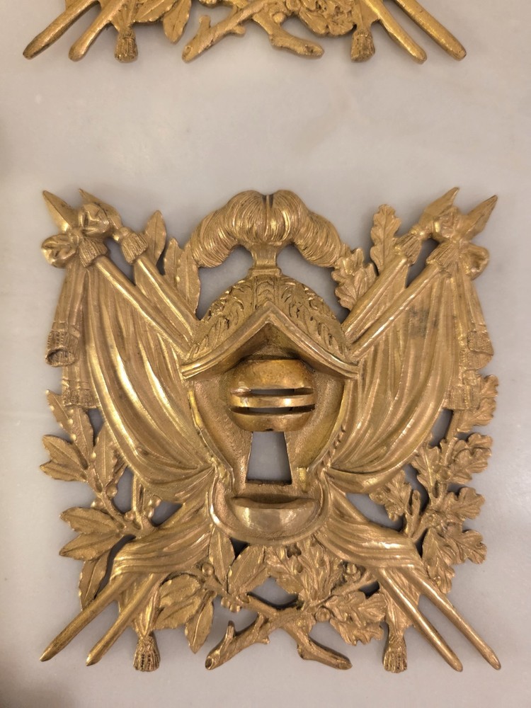 Antique Bronze Neoclassical Pediments