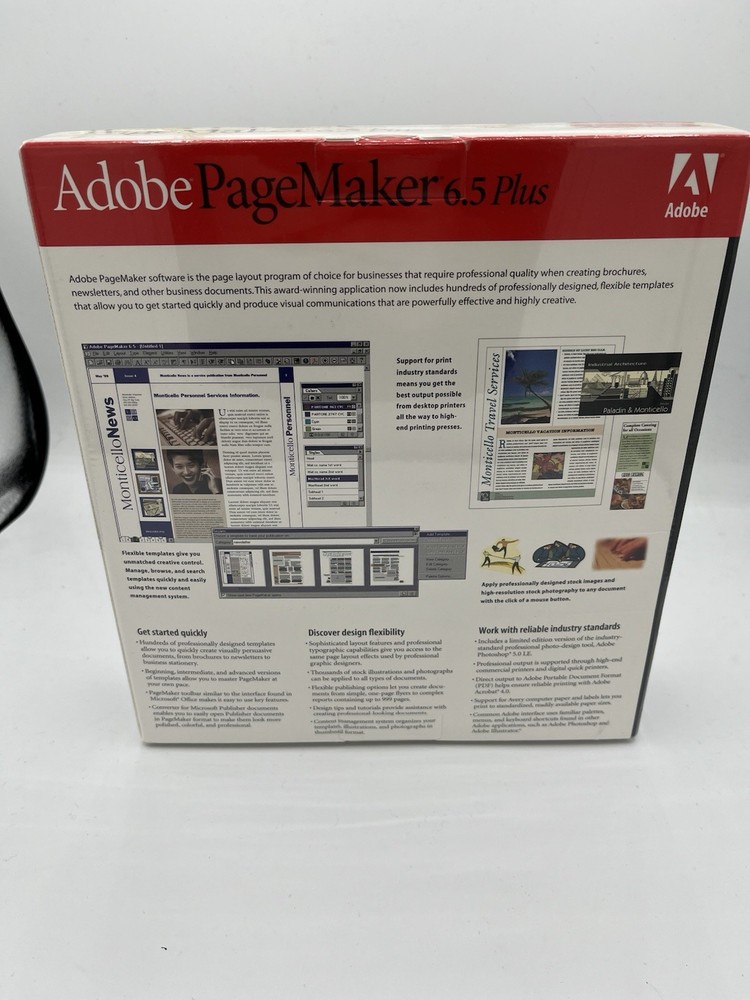 Adobe PageMaker 6.5 Plus Windows Upgrade Professional Page Layout Software NEW