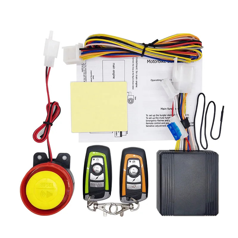 Universal Motorcycle Alarm System One-way with Engine Start Remote Control Key