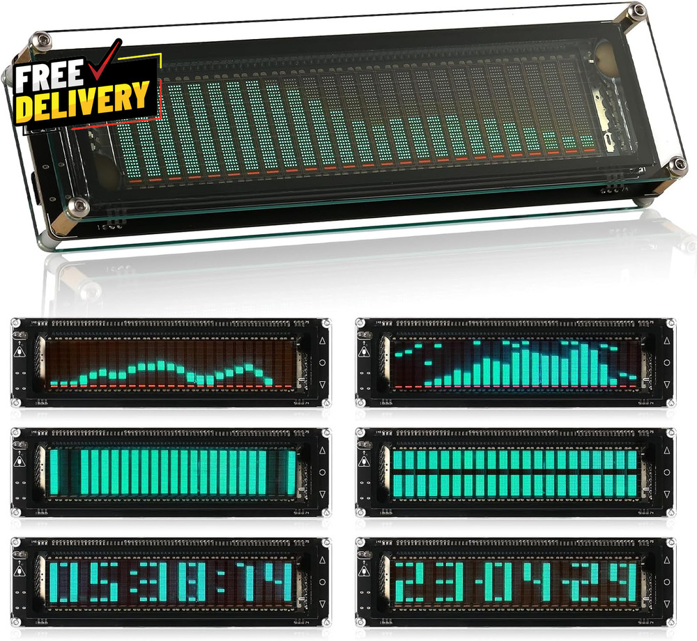 AK2515 Pro Audio Spectrum Analyzer with VFD Display MIC Input & Advanced AGC....