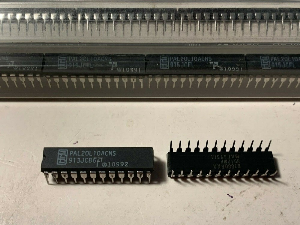 integrated Circuit PAL20L10ACNS, DIP-24, Fuse-Programmable PLD (Programmed).