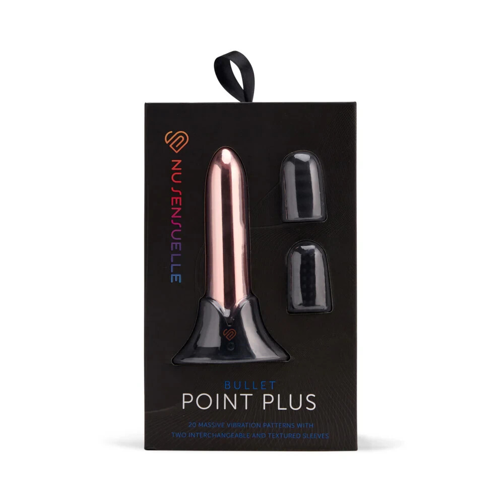 Sensuelle Point Plus 20 Function Rechargeable Bullet Vibe & Silicone Tips
