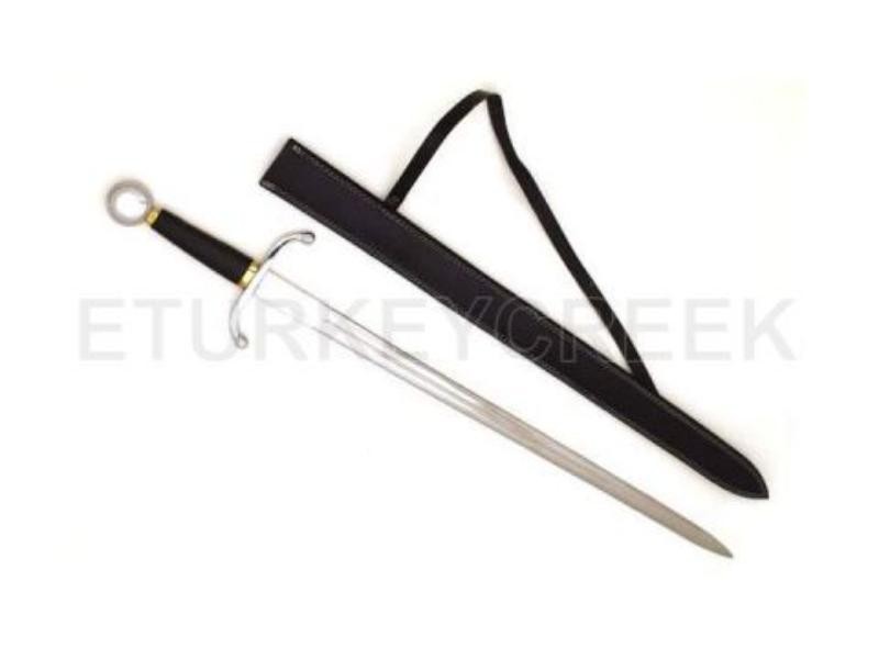 Medieval Warrior Handmade Fantasy Royal Sentry Sword-Leather Scabbard-42"