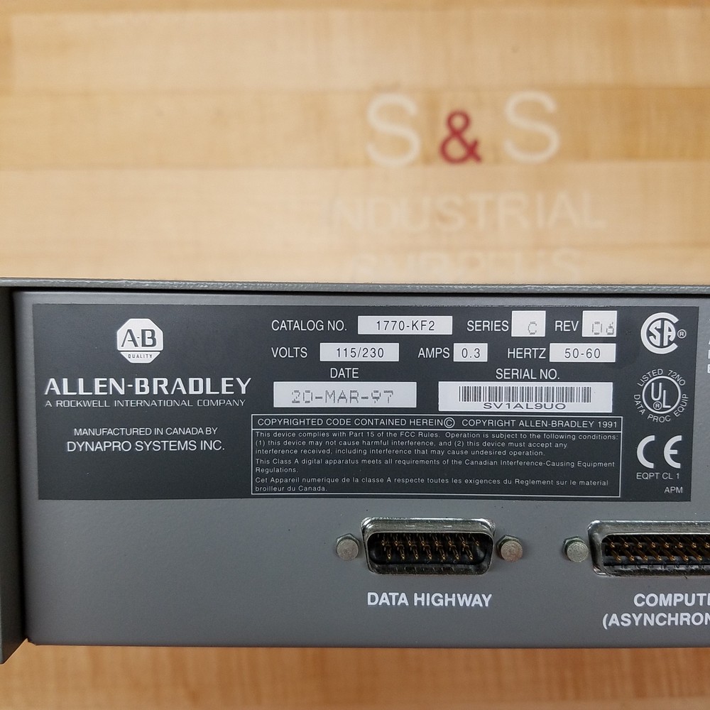 Allen Bradley 1770-KF2 Series C Data Highway Communication Interface - USED
