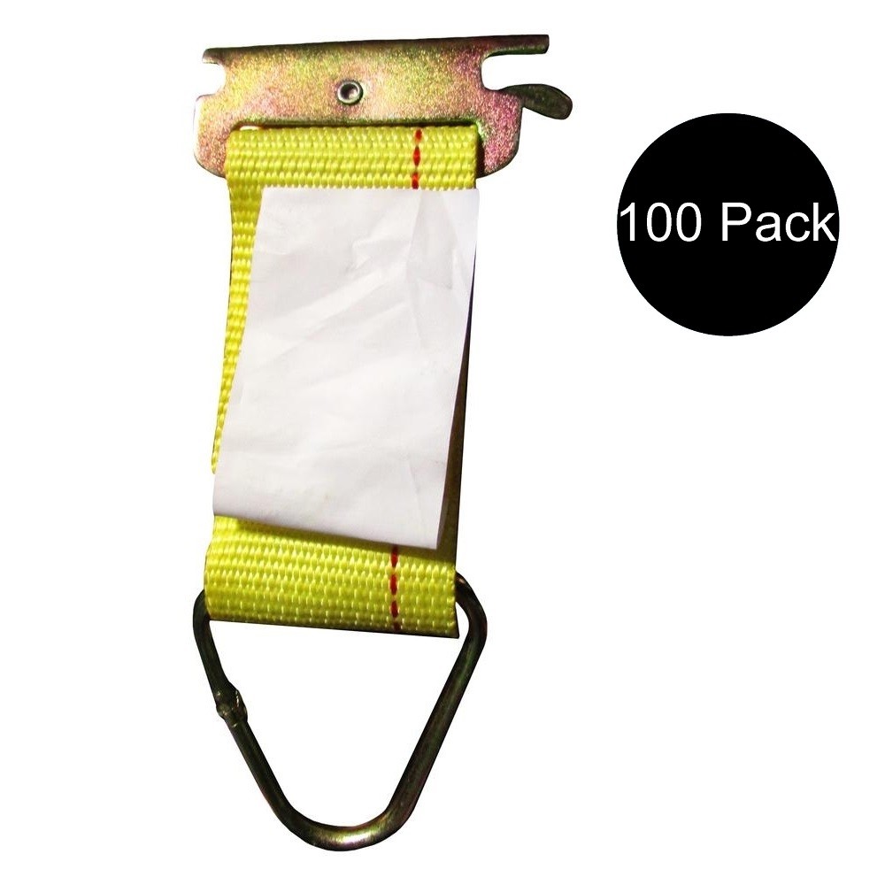 100 pk E Track Fitting Rope Tie Off Enclosed Trailer Cargo Tie Down Strap