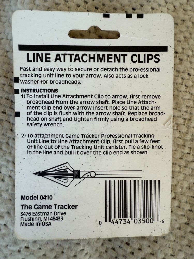 The Game Tracker Professional Line Attachment Clips